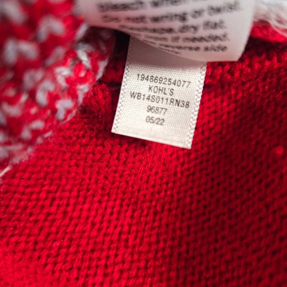 Celebrate Together Womens XXL Red Oh Snow Snowman Ugly Christmas Sweater Bells - Picture 4 of 8
